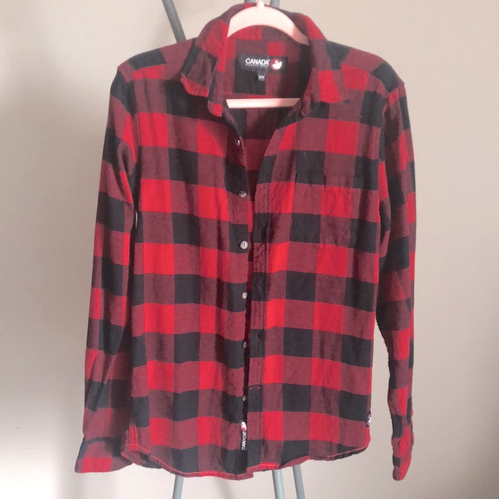 CANADA WEATHERGEAR Red Buffalo Plaid Button Down